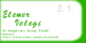 elemer velegi business card