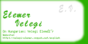 elemer velegi business card